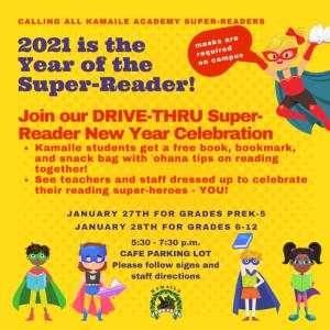 Drive-Thru Super Reader New Year Celebration!
